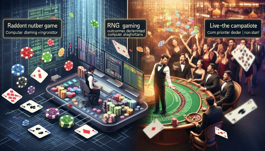 Razlika med RNG igrami in live dealer igrami